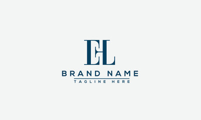 Logo design letter EL . Elegant modern. Vector template. - obrazy, fototapety, plakaty