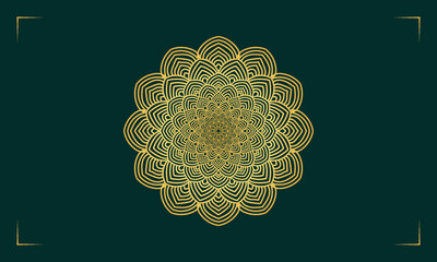  Luxury mandala with gorgeous arabesque pattern background with golden. Decorative mandala for print , poster, cover, brochure, flyer, banner.