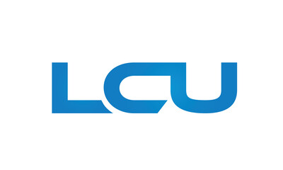 initial LCU creative modern lettermark logo design, linked typography monogram icon vector illustration