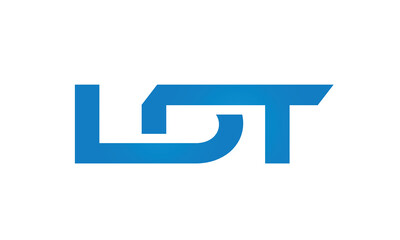 initial LDT creative modern lettermark logo design, linked typography monogram icon vector illustration