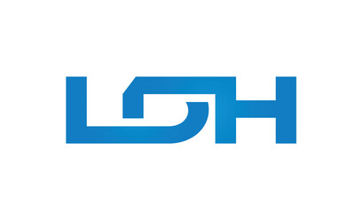 initial LDH creative modern lettermark logo design, linked typography monogram icon vector illustration