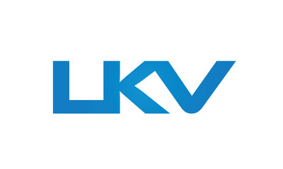 Connected LKV Letters logo Design Linked Chain logo Concept