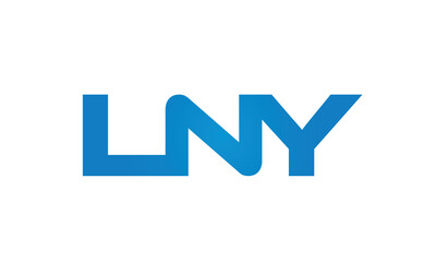 Connected LNY Letters logo Design Linked Chain logo Concept