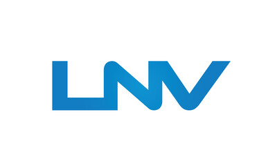 Connected LNV Letters logo Design Linked Chain logo Concept