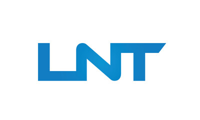Connected LNT Letters logo Design Linked Chain logo Concept