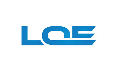 Connected LOE Letters logo Design Linked Chain logo Concept