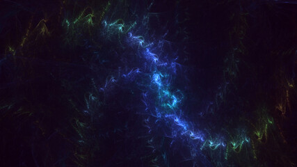 3D rendering abstract multicolor technology fractal light background