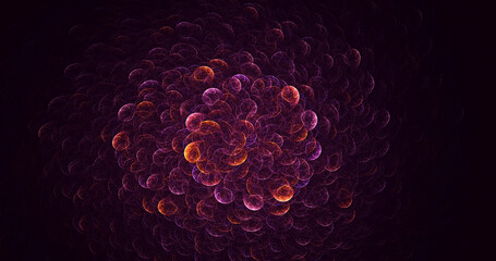 Obraz premium 3D rendering abstract round light background