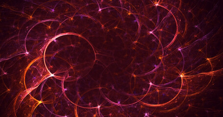 3D rendering abstract multicolor fractal light background
