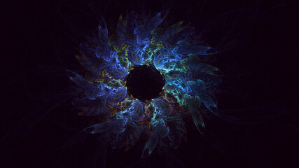 3D rendering abstract round light background