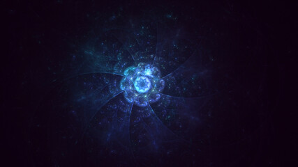 Obraz premium 3D rendering abstract round light background