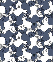 Dove Birds Tessellation Pattern - 520138347