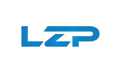 Connected LZP Letters logo Design Linked Chain logo Concept	