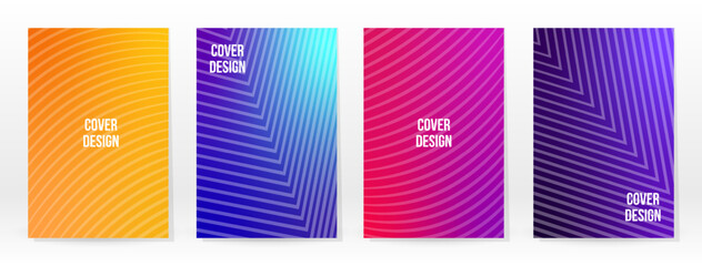 Minimal Poster. Pastel Soft. Rainbow Gradient Set.