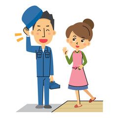 Fototapeta premium 修理 作業員 点検