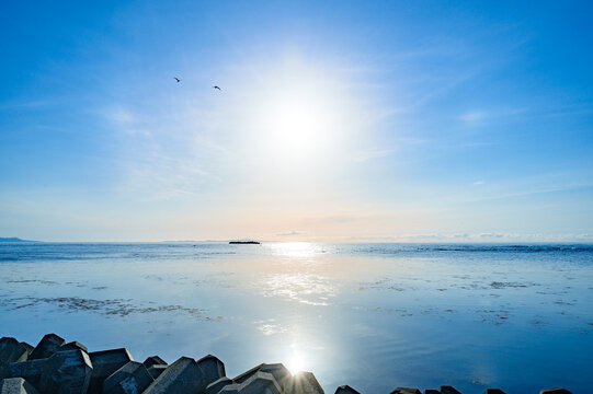 北海道　ノシャップ岬の海
