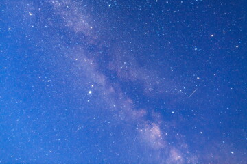 織姫星と彦星の近くに流星が流れる