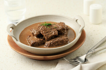 Empal Daging Kelem, Traditional Beef Stew from Central Java, Indonesia. Made from Beef, Coconut Milk, and Various Spices.