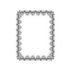 Monochrome frame with wavy line for pfoto.