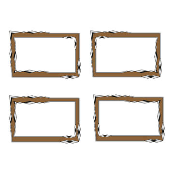 Golden frame with wavy line for pfoto set.