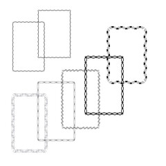 Monochrome frame with wavy line for pfoto set.