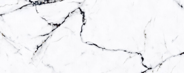 White satvario marble texture background with black veins, Calacatta super white quartz marble stone, Thassos statuario tile for ceramic design, exotic white high quality marble for wall tile. - obrazy, fototapety, plakaty