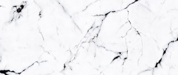 White satvario marble texture background with black veins, Calacatta super white quartz marble stone, Thassos statuario tile for ceramic design, exotic white high quality marble for wall tile. - obrazy, fototapety, plakaty