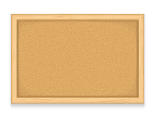 Empty bulletin board on white background