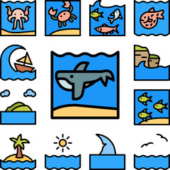Fototapeta premium Napkin, tattoo icon in a collection with other items
