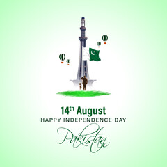 Vector illustration for Pakistan Independence Day