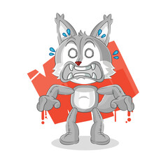 wolf monster vector. cartoon character