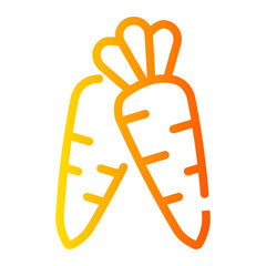 Carrot gradient icon