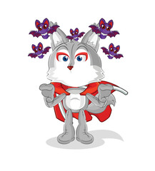 wolf Dracula illustration. character vector