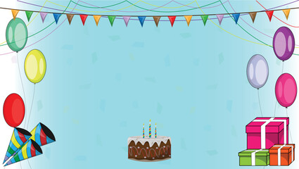 Colorful backgrounds with birthday themes