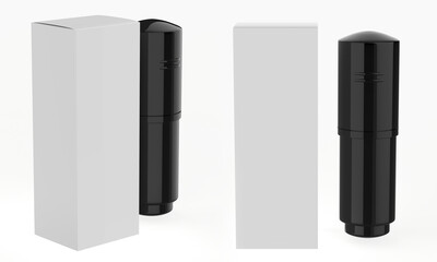 Glossy Highlighter Pen Mockup Isolated On White Background. 3d illustration 