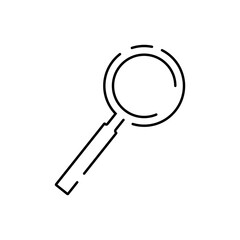 Back to school. School and education thin line vector icon. Magnifying glass