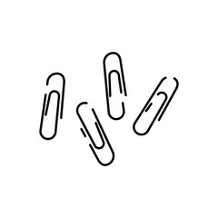Back to school. School and education thin line vector icon. Paperclip