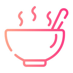 Hot soup gradient icon