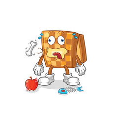 wood chess burp mascot. cartoon vector