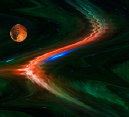 Fototapeta na wymiar nebular/mars effect