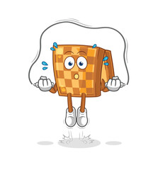 wood chess jump rope exercise. character vector
