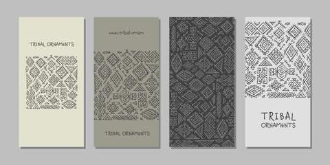 Abstract ethnic ornament, geometric background, concept art for your business. Creative ideas for cards, banner, web, promotional materials. Corporate identity template. Vector illustration