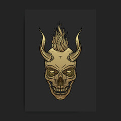 Devil skull head