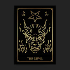 The devil magic major arcana tarot card