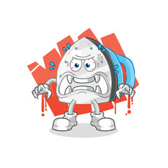 iron monster vector. cartoon character