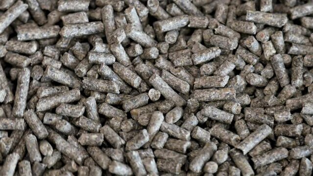 pellets of compound feed for feeding fish, animals and birds of poultry farms