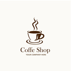 Coffee cup logo - vector illustration, emblem coffee cup design on a white background. Suitable for your design need, logo, illustration, animation, etc.