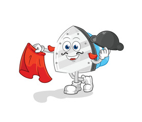 iron matador with red cloth illustration. character vector