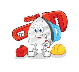 Fototapeta premium iron plumber cartoon. cartoon mascot vector
