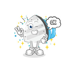 iron agree mascot. cartoon vector